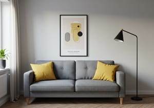 Цветовые акценты в интерьере студии под сдачу в аренду