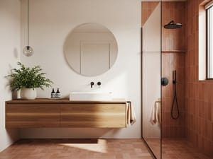 Дизайн ванной комнаты в студии под сдачу в аренду