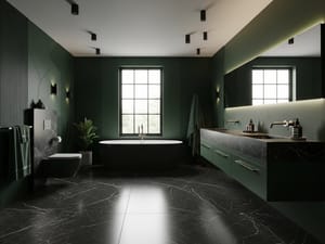 Дизайн ванной комнаты в темных тонах