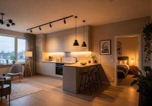 Фото интерьера с различными сценариями освещения