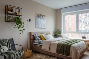 Дизайн интерьера спальни в евродвушке от студии ОПА!