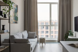 Высокие потолки, бетон и план на счастливую жизнь, фото интерьера